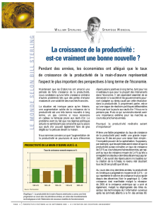 La croissance de la productivité : est