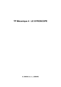 TP Mécanique 4 : LE GYROSCOPE