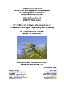 Rapport Apidae Rives Seine Sud - Le Syndicat d`Apiculture de l`Eure