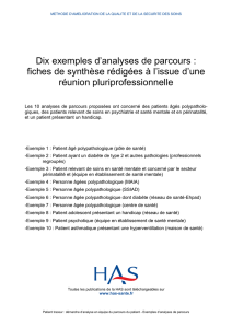 Exemples d`analyses de parcours