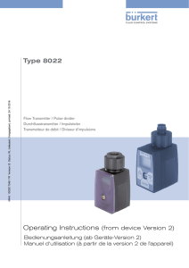 Operating Instructions (from device Version 2) Type 8022