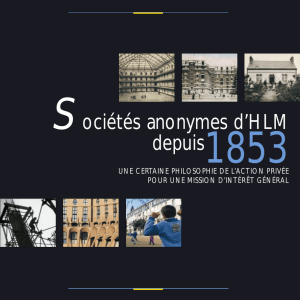 Sociétés anonymes d`HLM depuis1853