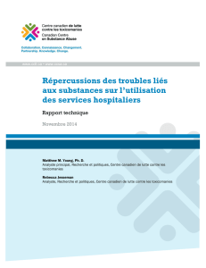 Répercussions des troubles liés aux substances sur l