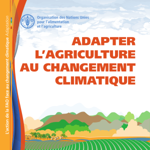 Adapter l`agriculture au changement climatique
