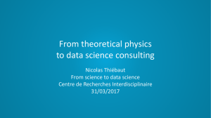 From theoretical physics to data science consulting
