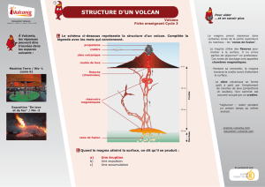 structure d`un volcan