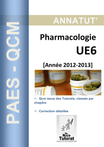 Annatut` UE6-Pharmacologie 2012-2013