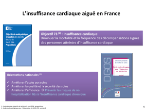L`insuffisance cardiaque aiguë en France