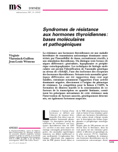 Syndromes de résistance aux hormones thyroïdiennes - iPubli