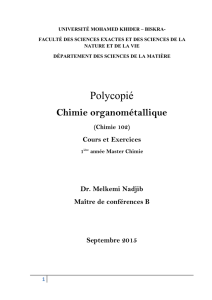 Chimie organométallique_cours et exercices document PDF