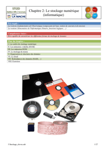 I. Les unités du stockage numérique