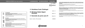 Drahtlose Funk-Türklingel Wireless Radio Signal Doorbell Sonnette