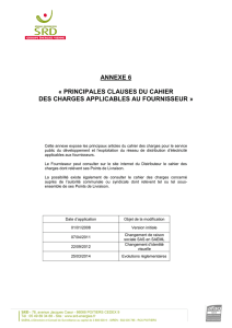 ANNEXE « CAHIER DES CHARGES »