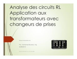 Analyse des circuits RL Application aux transformateurs