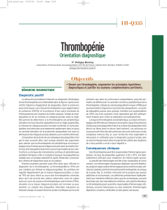 Thrombopénie