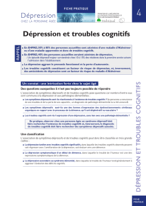 Dépression et troubles cognitifs