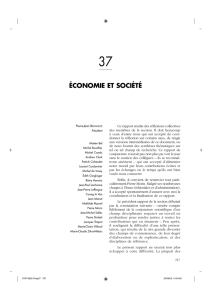 ÉCONOMIE ET SOCIÉTÉ