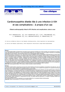 Cardiomyopathie dilatée liée à une infection à VIH et ses