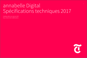 annabelle Spécificatios technique 2017