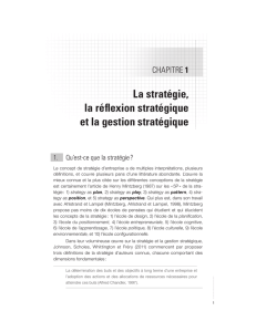 Analyse stratégique et avantage concurrentiel