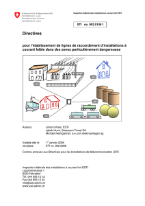 Directives pour l`établissement de lignes de raccordement d