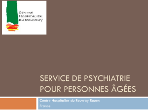 1 service de psychiatrie pour personnes âgées