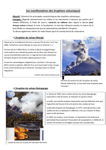 Les manifestations des éruptions volcaniques