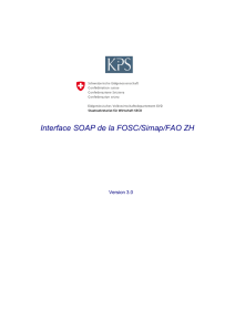 Interface SOAP de la FOSC/Simap/FAO ZH