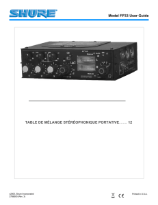 Shure FP33 User Guide French