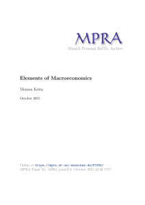 Elements of Macroeconomics - Munich Personal RePEc Archive