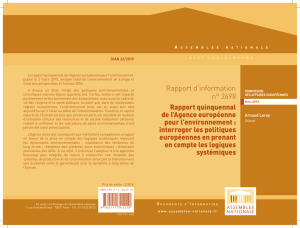 Rapport d`information n° 2698 Rapport quinquennal de l`Agence