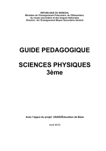 GUIDE PEDAGOGIQUE SCIENCES PHYSIQUES - Sen