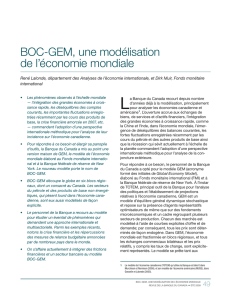 BOC-GEM, une modélisation de l`économie mondiale