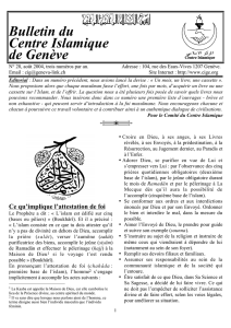 Bulletin n°28 - Centre Islamique de Genève