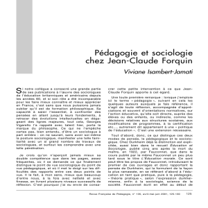 Pédagogie et sociologie chez Jean