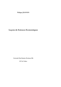 Leçons de Sciences Economiques