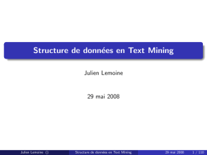 Structure de données en Text Mining