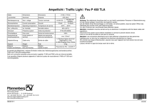 Ampellicht / Traffic Light / Feu P 450 TLA