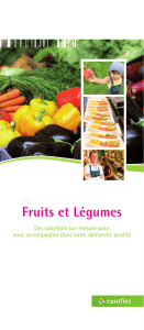 Brochure Fruits et légumes