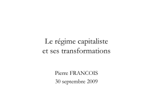 Le régime capitaliste et ses transformations