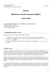 Examen Middleware orienté composant (MDOC) Partie J2EE