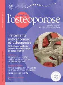 Traitements anticancéreux et ostéoporose