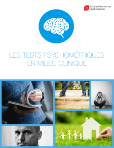 Catalogue Clinique - Institut de Recherches Psychologiques