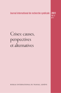 Crises: causes, perspectives et alternatives