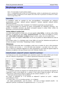 Morphologie verbale