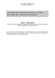 Le Code des marchés publics, le talon d`Achille des Acheteurs publics