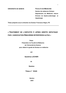 Traitement de l`hépatite C après greffe hépatique par l`association