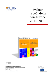 Évaluer le coût de la non-Europe 2014-2019