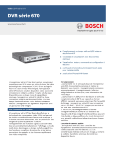 DVR série 670 - Bosch Security Systems