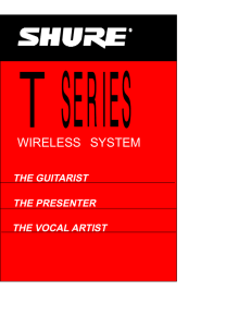 Shure T Series Wireless User Guide French